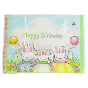 Balloon Bunnies Geschenktasche Große Geschenktüte