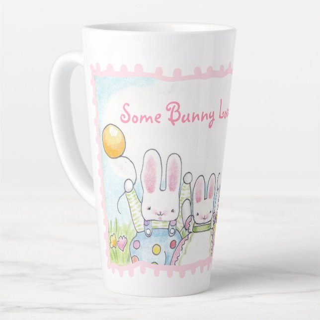 Balloon Bunny Tall Latte Tasse (Linke Ecke)