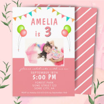 Balloon Bunting Flag Pink Foto Geburtstagsparty