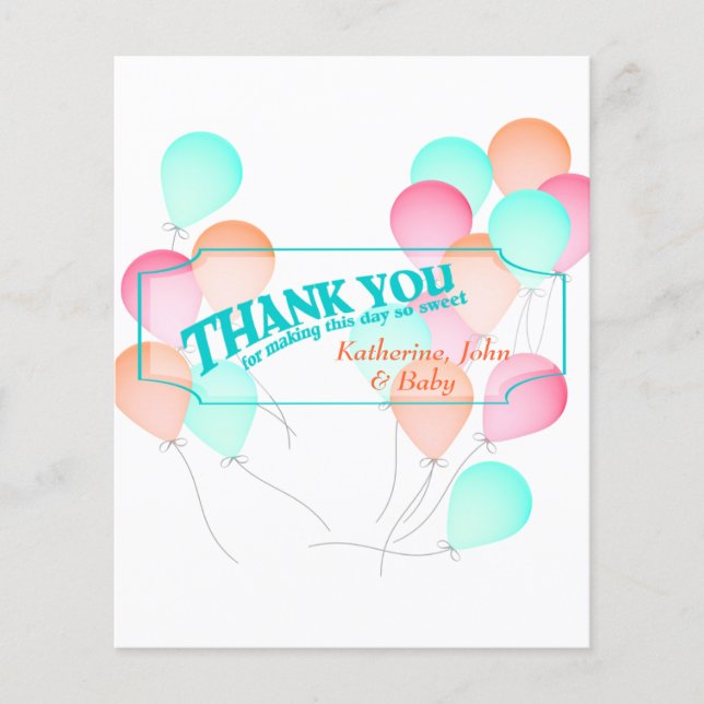 Balloon Candy Bar Wrapper Favor (Vorderseite)