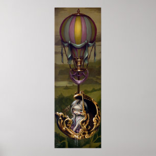 Balloon Chariot - Rokoko Steampunk Art Print Poster