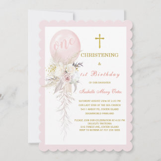 Balloon Christening und Einladung zum ersten Gebur