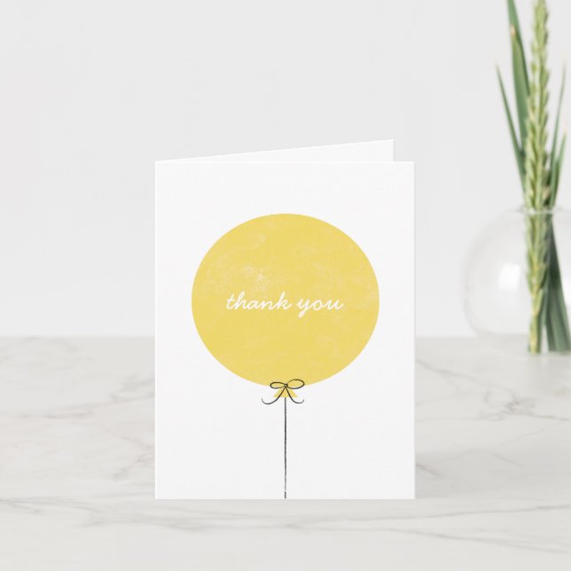 Balloon Danke Card - Lemon (Vorderseite)