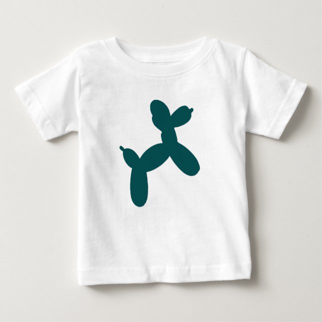 Balloon Dog Baby Romper, Aquamarin Baby T-shirt (Vorderseite)