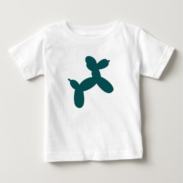 Balloon Dog Baby Romper, Aquamarin T-shirt (Vorderseite)