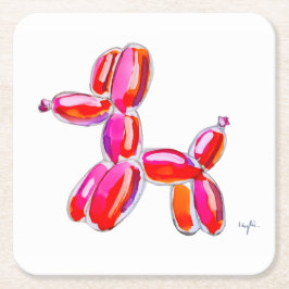 Balloon Dog Rechteckiger Pappuntersetzer