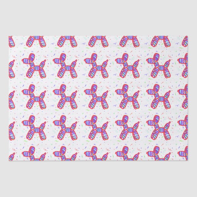 Balloon Dogs Party Seidenpapier (Vorderseite)