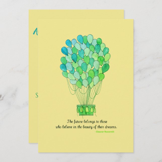 Balloon Dreams Party Invite Einladung (Vorne/Hinten)