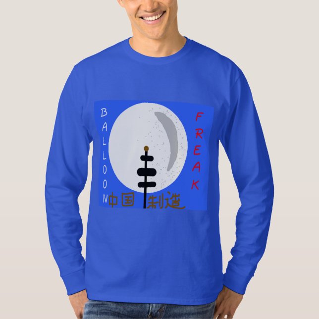Balloon Freak Design on Blue T - Shirt for Men (Vorderseite)
