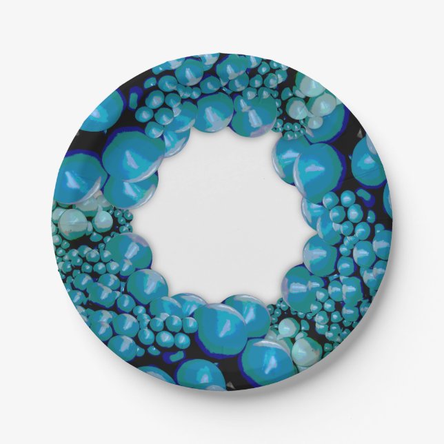 BALLOON GARLAND ARCH GRÜNES FOTO PAPIER TELLER (Vorderseite)