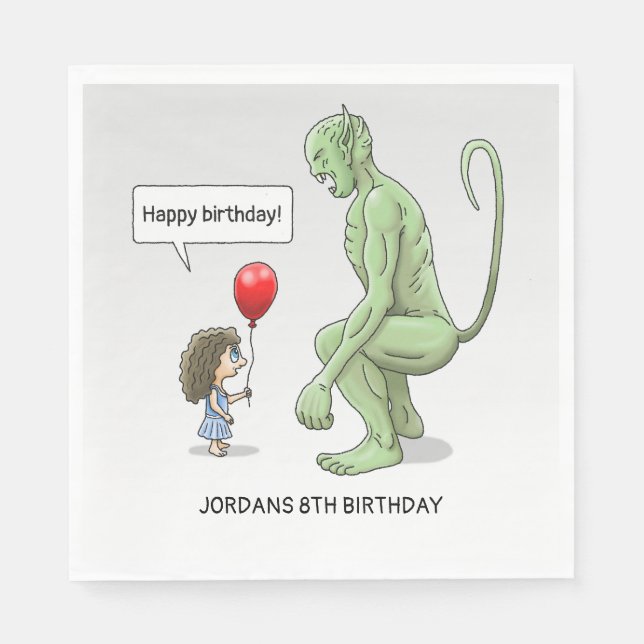 Balloon Girl und Goblin Serviette (Vorderseite)