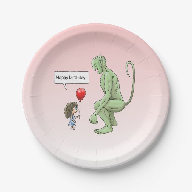 Balloon Girl und Green Goblin Pappteller (Vorderseite)