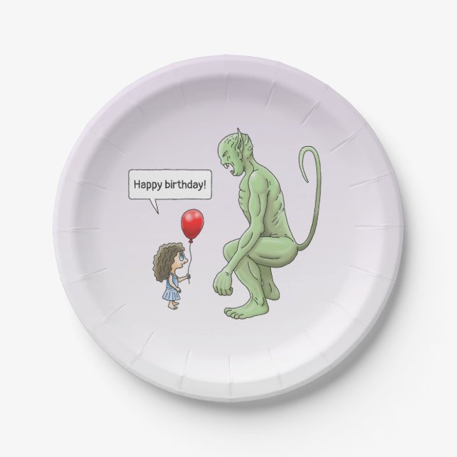 Balloon Girl und Green Goblin Pappteller (Vorderseite)