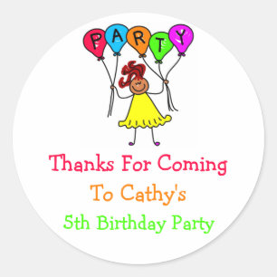 Balloon Girl, vielen Dank für sein Kommen, Runder Aufkleber