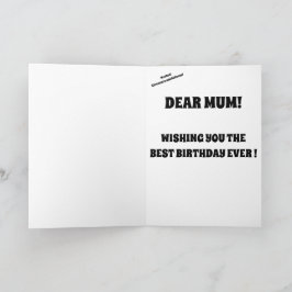 BALLOON Happy Birthday MUM Karte niedlich
