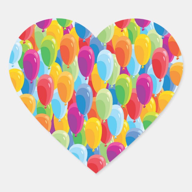 Balloon Heart - Birthday Stickers (Vorderseite)