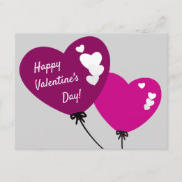 Balloon Heart Happy Valentine's Day Voucher Card Feiertagspostkarte