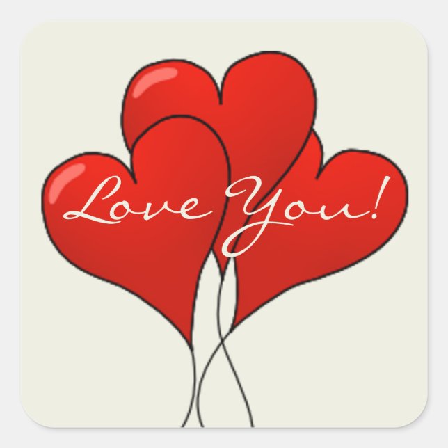 Balloon Hearts - Sticker (Vorderseite)