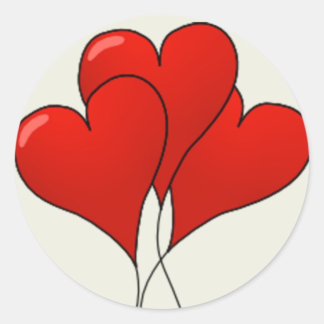 Balloon Hearts - Sticker (Vorderseite)