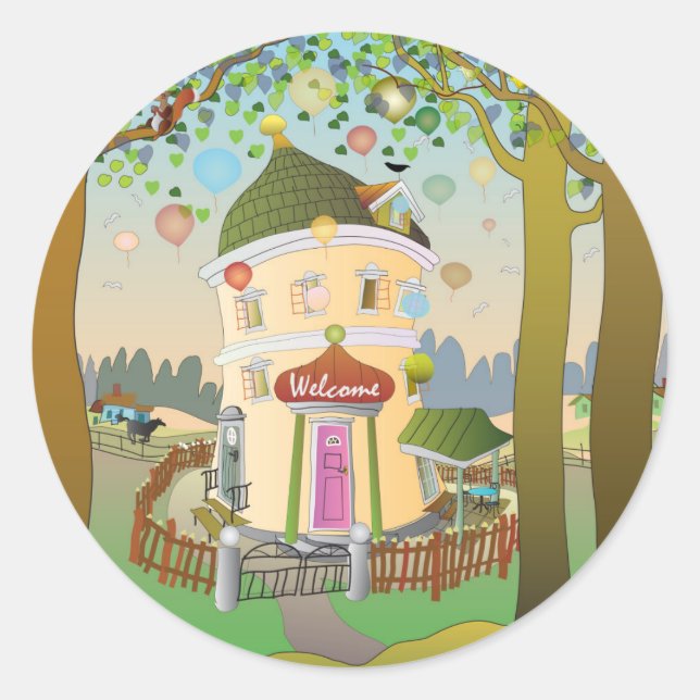 Balloon House Sticker (Vorderseite)
