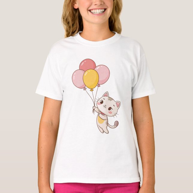 Balloon Kitty Joy T-Shirt (Vorderseite)