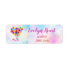 BALLOON LIEBE Girly Heart Cloud Pink Red Custom