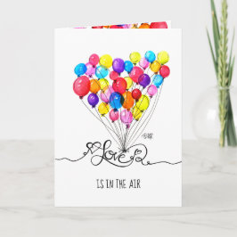 BALLOON LIEBE ist in der Luft | Herz | Valentinsta Feiertagskarte