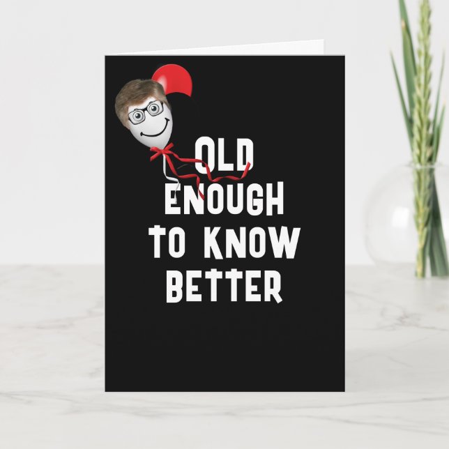 Balloon Man hat ein Gesicht mit dem Älteren Karte (Vorderseite)