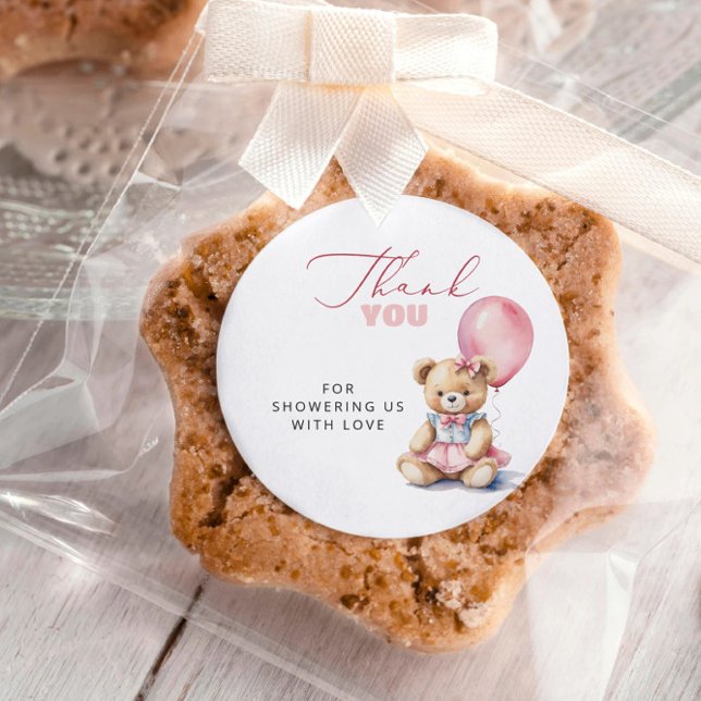 Balloon Minimalistisch Modern Baby Dusche Vielen D Runder Aufkleber (Von Creator hochgeladen)