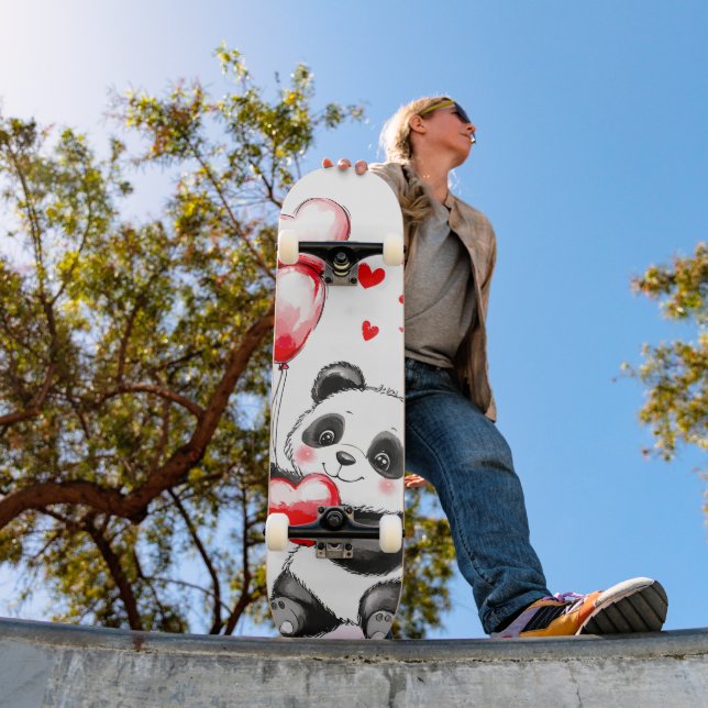 Balloon Panda Liebe in der Luft Skateboard (Außenbereich 1)