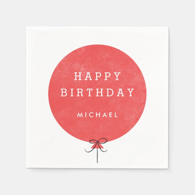 Balloon Party Napkin - Red Serviette (Vorderseite)