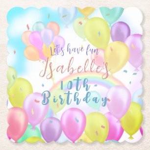 Balloon Pastel Birthday Untersetzer