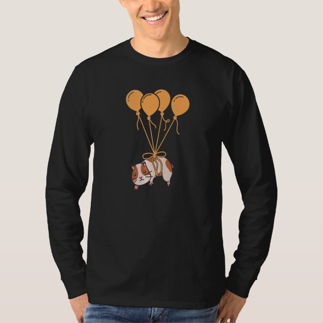 Balloon Pig Graphic Guinea Pig Owner Pet Cavy Anim T-Shirt (Vorderseite)