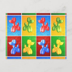 Balloon Poodle Postkarte