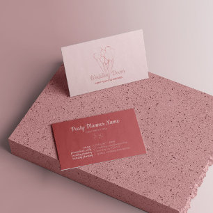 Balloon Rose Gold Aesthetic Event Planning Visitenkarte