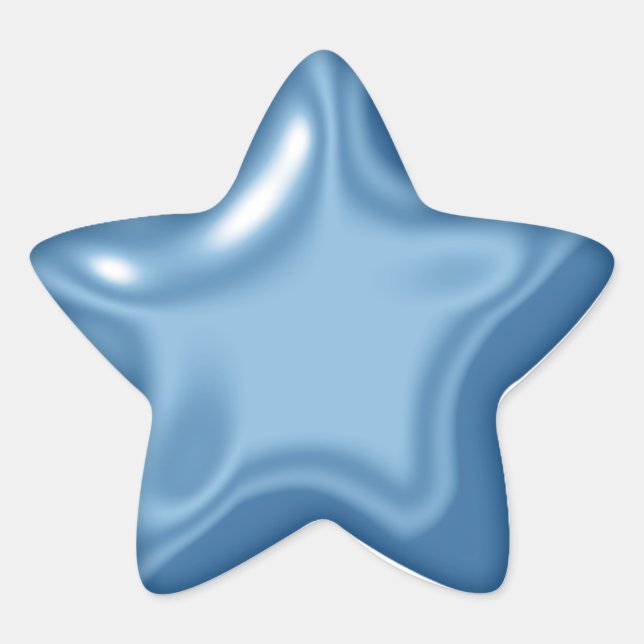 Balloon Star Blue Sticker (Vorderseite)