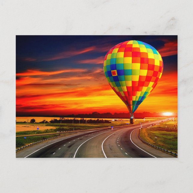 Balloon Sunset Postkarte (Vorderseite)