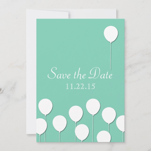 Balloon Theme Save the Date (Vorderseite)