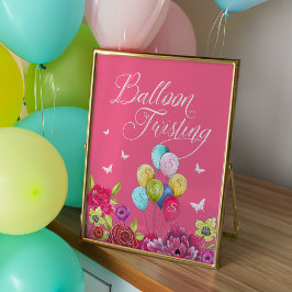 Balloon Twisted Alice im Wunderland Florals Poster