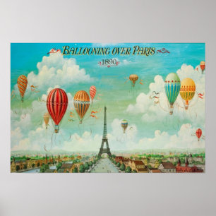 Balloon über das Pariser Poster