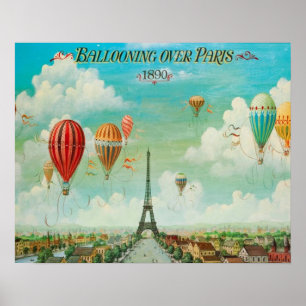 Balloon über Paris Poster