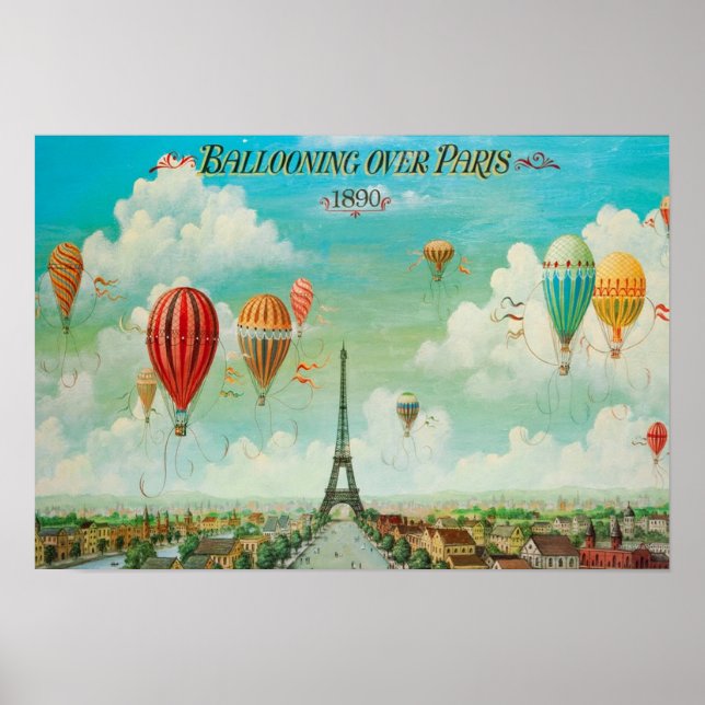 Balloon über Paris Poster (Vorne)