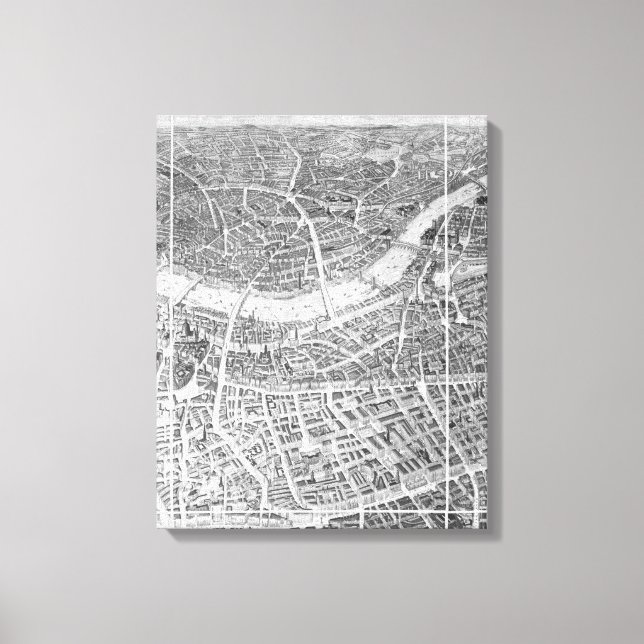 Balloon View of London, 1851 Leinwanddruck (Vorderseite)