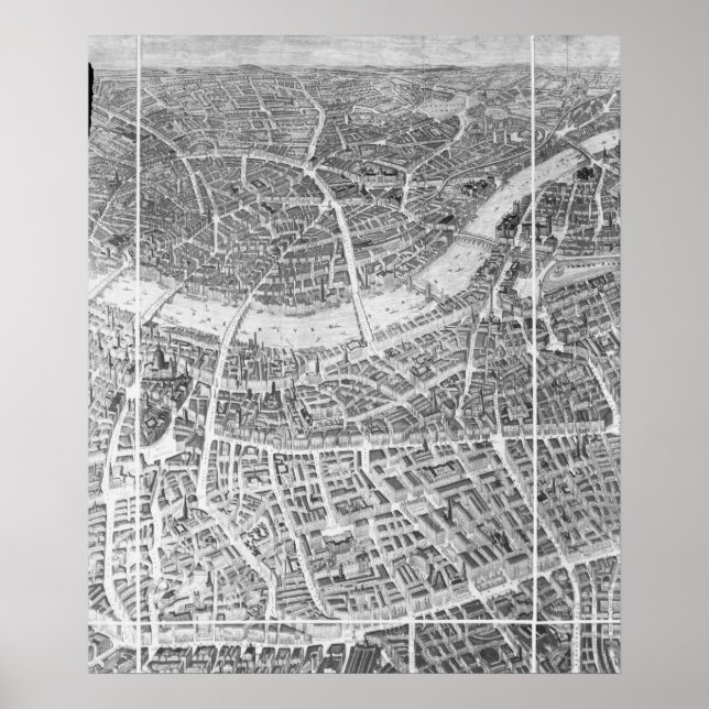 Balloon View of London, 1851 Poster (Vorne)