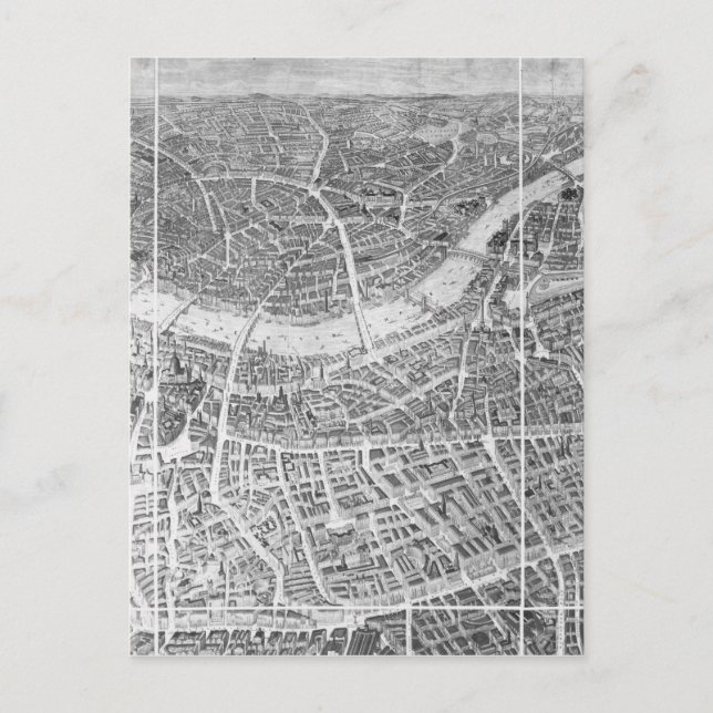 Balloon View of London, 1851 Postkarte (Vorderseite)
