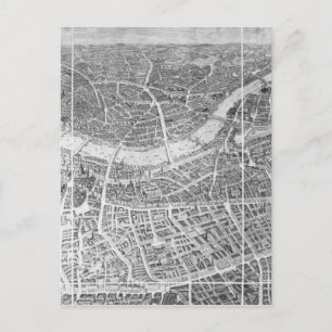 Balloon View of London, 1851 Postkarte