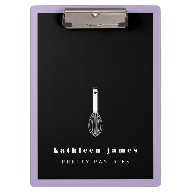 Balloon Whisk Lavendel Black Catering Klemmbrett (Vorderseite)