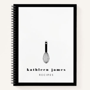 Balloon Whisk Schwarz-weiß Notizbuch