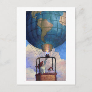 Balloon World Postcard Postkarte