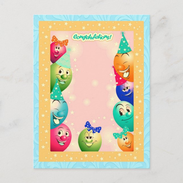 ballooned-up feiertagspostkarte (Vorderseite)